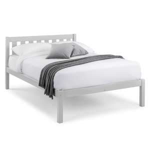 Lajita Wooden Double Bed In Dove Grey - UK