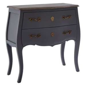Luria Wooden Chest Of 2 Drawers In Dark Grey - UK
