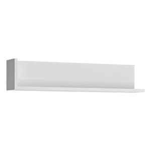 Lyco 120cm High Gloss Wall Shelf In White - UK