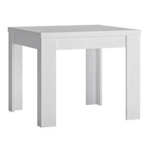 Lyco 90cm Extending High Gloss Dining Table In White