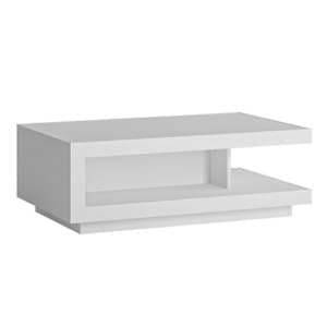 Lyco High Gloss Coffee Table In White - UK