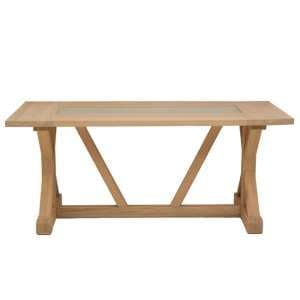 Lyox Rectangular Wooden Dining Table In Oak - UK