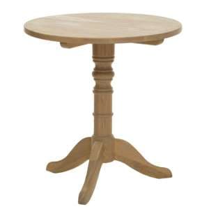 Lyox Round Wooden Side Table In Oak - UK