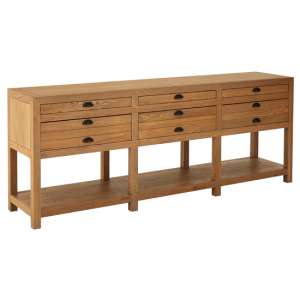 Lyox Wooden 6 Drawers Sideboard In Natural