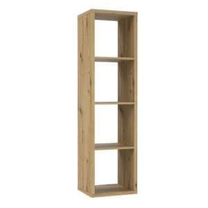 Mabon Wooden Bookcase With 3 Shelves In Artisan Oak - UK