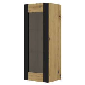 Macon Wooden Display Cabinet Wall 1 Door In Artisan Oak - UK