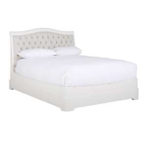 Macon Wooden Double Bed In White - UK