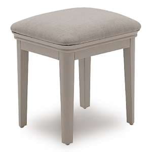 Macon Wooden Dressing Stool In Taupe - UK