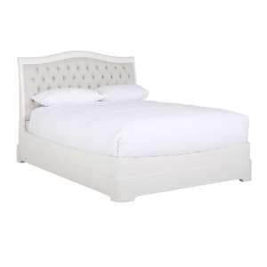 Macon Wooden Super King Size Bed In White - UK