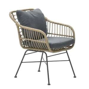 Macy Aluminum Frame Fabric Dining Chair In Mystic Grey - UK
