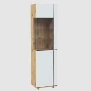 Madera Wooden Display Cabinet 1 Door In Artisan Oak With LED