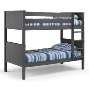 Madge Wooden Bunk Bed In Anthracite - UK
