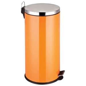 Madrid Stainless Steel 30 Litre Pedal Bin In Orange - UK