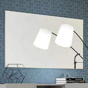Maestro Wall Mirror Rectangular Large In Grey High Gloss Frame - UK