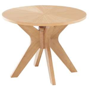 Magma Round Wooden End Table In Oak