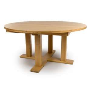 Magna Round Wooden Dining Table In Oak - UK