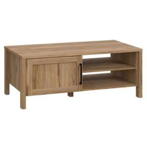 Mahon Wooden Coffee Table With 2 Doors In Waterford Oak - UK