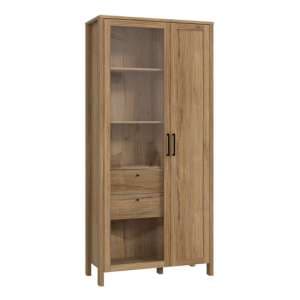 Mahon Wooden Display Cabinet With 2 Doors In Waterford Oak - UK