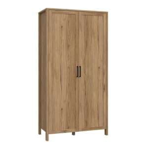Mahon Wooden Wardrobe With 2 Doors In Waterford Oak - UK