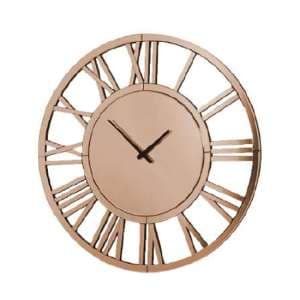 Maiclaire Round Wall Clock In Rose Gold