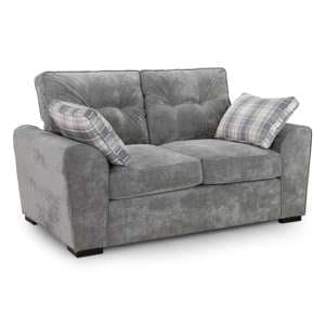 Maik Plush Velvet 2 Seater Sofa In Grey