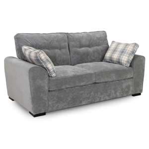 Maik Plush Velvet 3 Seater Sofa In Grey - UK