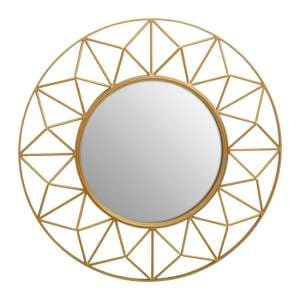 Mainz 3D Wall Mirror With Gold Metal Frame - UK