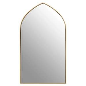 Mainz Arched Wall Mirror With Gold Metal Frame - UK