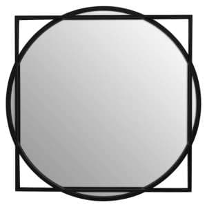 Mainz Square Wall Mirror With Black Metal Frame - UK