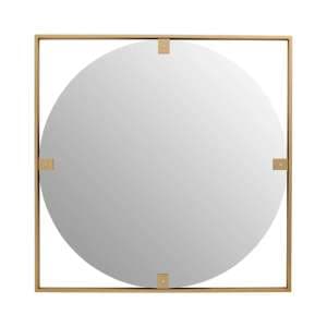 Mainz Square Wall Mirror With Gold Metal Frame - UK