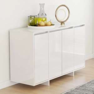 Maisa High Gloss Sideboard With 4 Doors In White