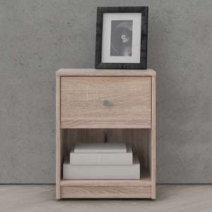 Maiton Bedside Cabinet With 1 Drawer In Truffle Oak - UK