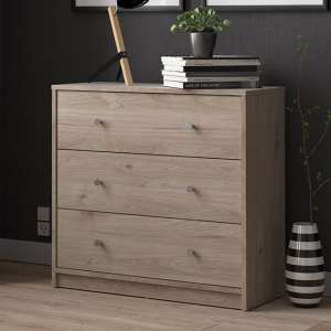 Maiton Wooden Chest Of 3 Drawers In Jackson Hickory Oak - UK