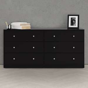 Maiton Wooden Chest Of 6 Drawers In Black - UK