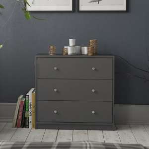 Maiton Wooden Chest Of 3 Drawers In Grey - UK
