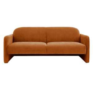 Majuro Fabric 3 Seater Sofa In Amber - UK