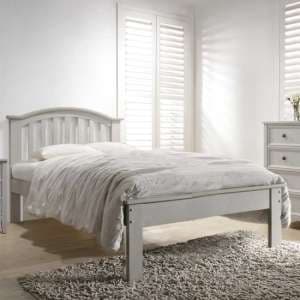 Mala Curved Wooden Double Bed In Clay - UK