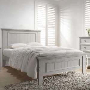 Mala Panelled Wooden Double Bed In Clay - UK