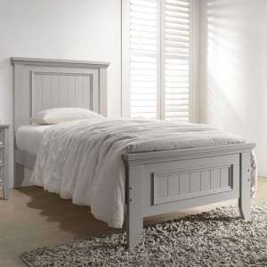 Mala Panelled Wooden Single Bed In Clay