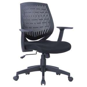 Malabo Fabric Home And Office Chair In Black - UK