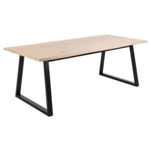 Malang Wooden Dining Table Rectangular In White Pigmented Oak - UK