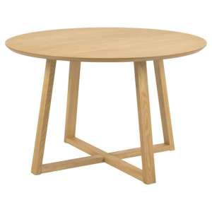 Malang Wooden Dining Table Round In Oak - UK