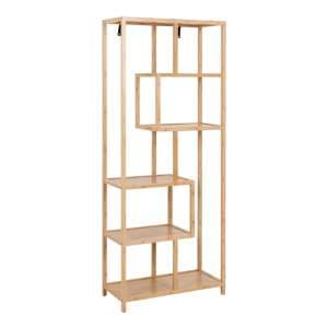 Manacor Bamboo Bookcase With 5 Shelves In Natural - UK