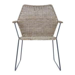 Hunor Natural Rattan Angled Design Chair      