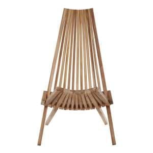 Hunor Teak Wooden Lounge Chair In Natural Finish     - UK