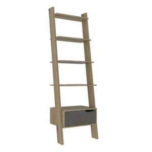 Marsett Ladder Bookcase In Bleached Pine And Stone - UK