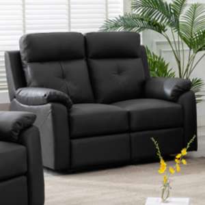 Manila Electric Leather Recliner 2 Seater Sofa In Anthracite - UK