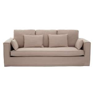Manton Upholstered Fabric 3 Seater Sofa In Grey - UK