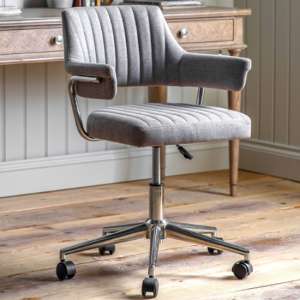 Mantra Swivel Fabric Home And Office Chair In Grey - UK