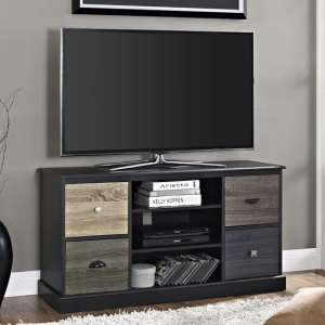 Maraca Wooden TV Stand Small In Black - UK